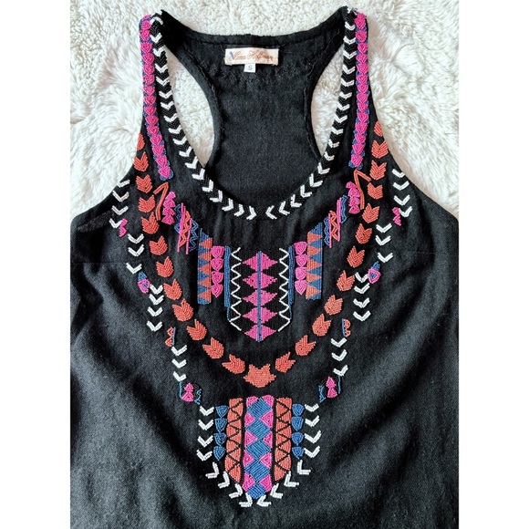 EUC BEAUTIFUL Mara Hoffman Beaded Embellish Racerback Tank Sz Small - A FIND!!! - Picture 4 of 8